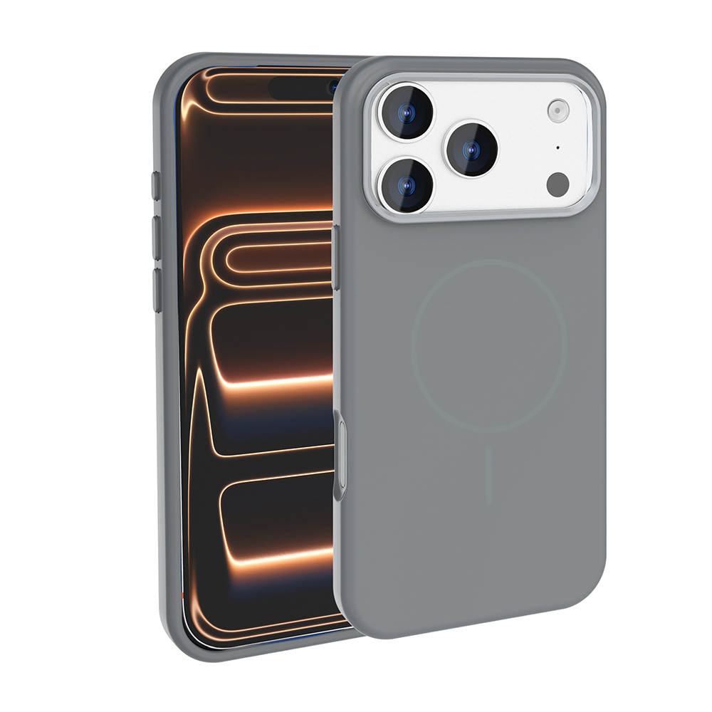 Apple iPhone 17 Pro Max Kılıf M-Safe Şarj Özellikli Metal Kamera Çerçeveli Zore Edi Silikon Kapak - 6