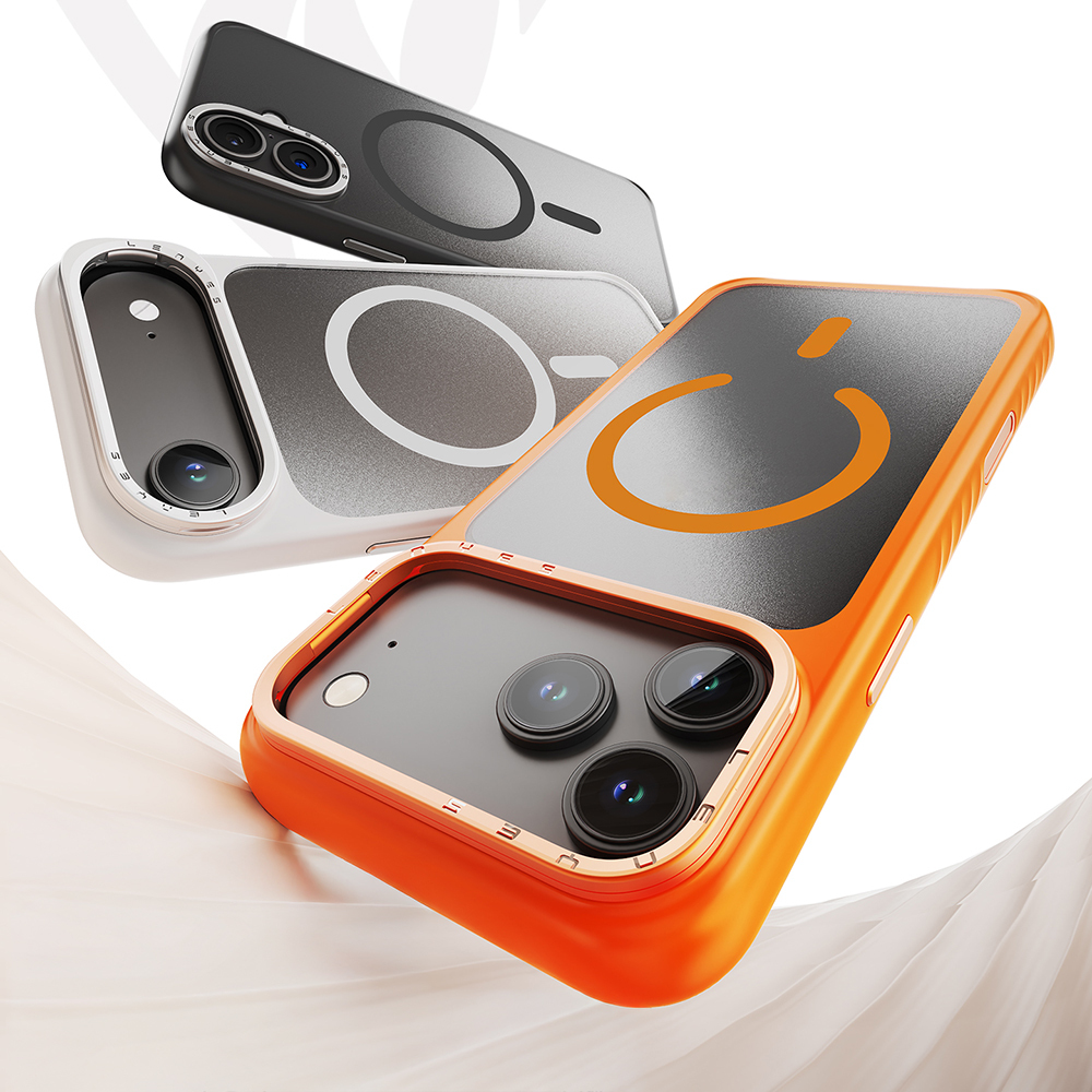 Apple iPhone 17 Pro Max Kılıf M-safe Şarj Özellikli Metal Kamera Standlı Lenyes CK226 PC Kapak - 10