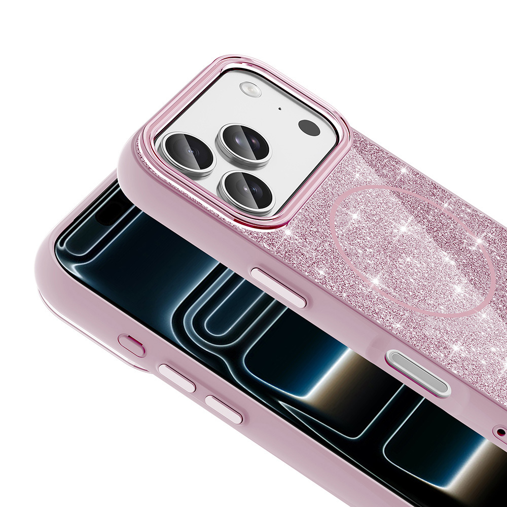 Apple iPhone 17 Pro Max Kılıf M-safe Şarj Özellikli Parlayan Simli Zore Okso Kapak - 12 Apple iPhone 17 Pro Max Kılıf M-safe Şarj Özellikli Parlayan Simli Zore Okso Kapak - 12