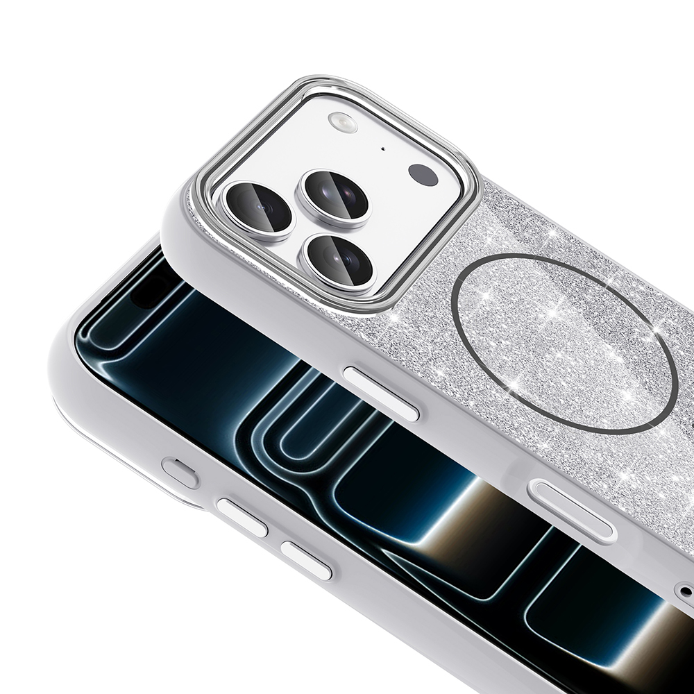 Apple iPhone 17 Pro Max Kılıf M-safe Şarj Özellikli Parlayan Simli Zore Okso Kapak - 14 Apple iPhone 17 Pro Max Kılıf M-safe Şarj Özellikli Parlayan Simli Zore Okso Kapak - 14