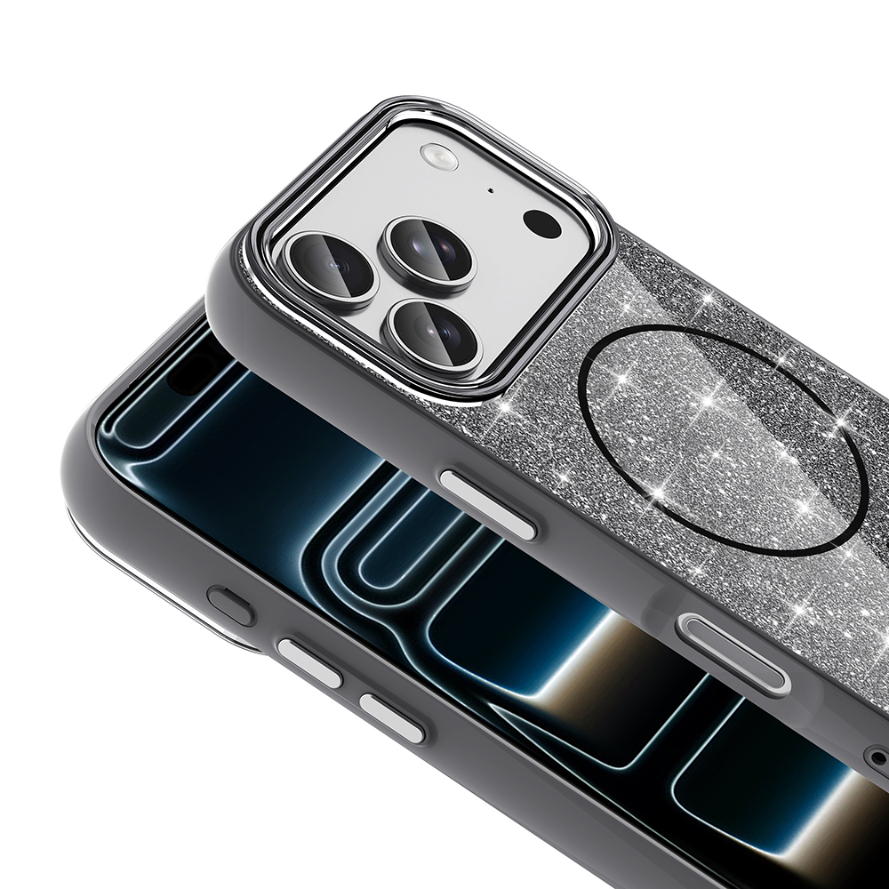 Apple iPhone 17 Pro Max Kılıf M-safe Şarj Özellikli Parlayan Simli Zore Okso Kapak - 16 Apple iPhone 17 Pro Max Kılıf M-safe Şarj Özellikli Parlayan Simli Zore Okso Kapak - 16