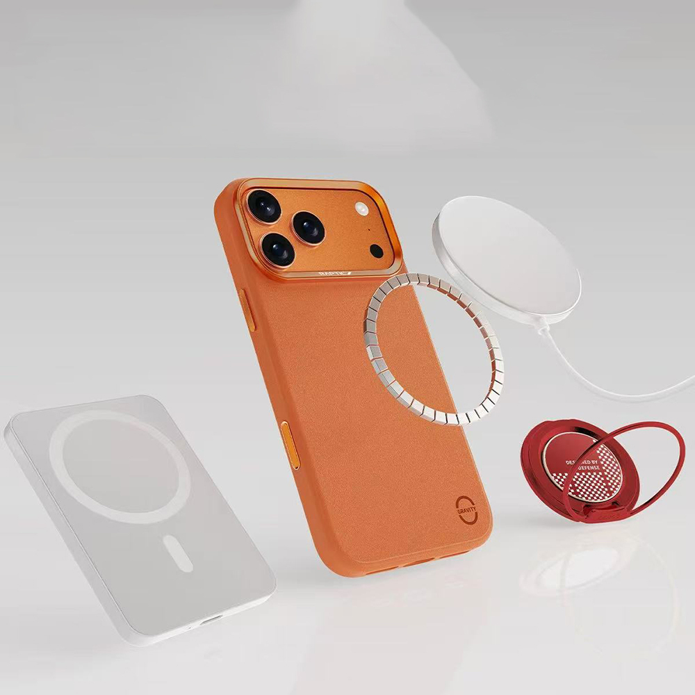 Apple iPhone 17 Pro Max Kılıf M-Safe Şarj Özellikli Polimerik Deri Raptic Urban Nano Kapak - 20