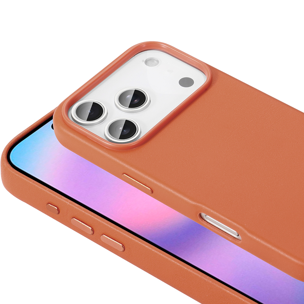 Apple iPhone 17 Pro Max Kılıf M-safe Şarj Özellikli PU Deri Görünümlü Zore Kupra Kapak - 17