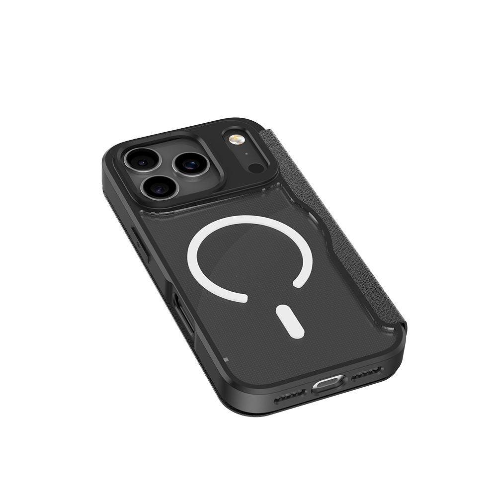 Apple iPhone 17 Pro Max Kılıf M-Safe Şarj Özellikli Raptic Air Folio Şeffaf Kartlıklı Kapaklı Kılıf - 5