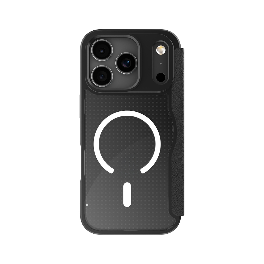 Apple iPhone 17 Pro Max Kılıf M-Safe Şarj Özellikli Raptic Air Folio Şeffaf Kartlıklı Kapaklı Kılıf - 9