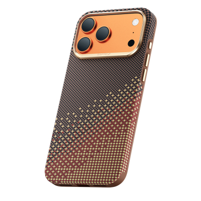Apple iPhone 17 Pro Max Kılıf M-safe Şarj Özellikli Raptic Aramid Dual Ultra Serenity Serisi Kapak Kahverengi