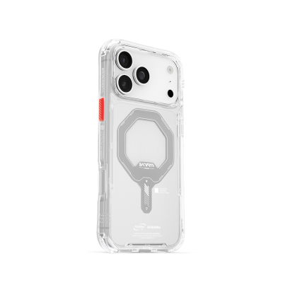 Apple iPhone 17 Pro Max Kılıf M-safe Şarj Özellikli Şeffaf Airbag Tasarımlı Skinarma Saido Mag-Charge Kapak Şeffaf