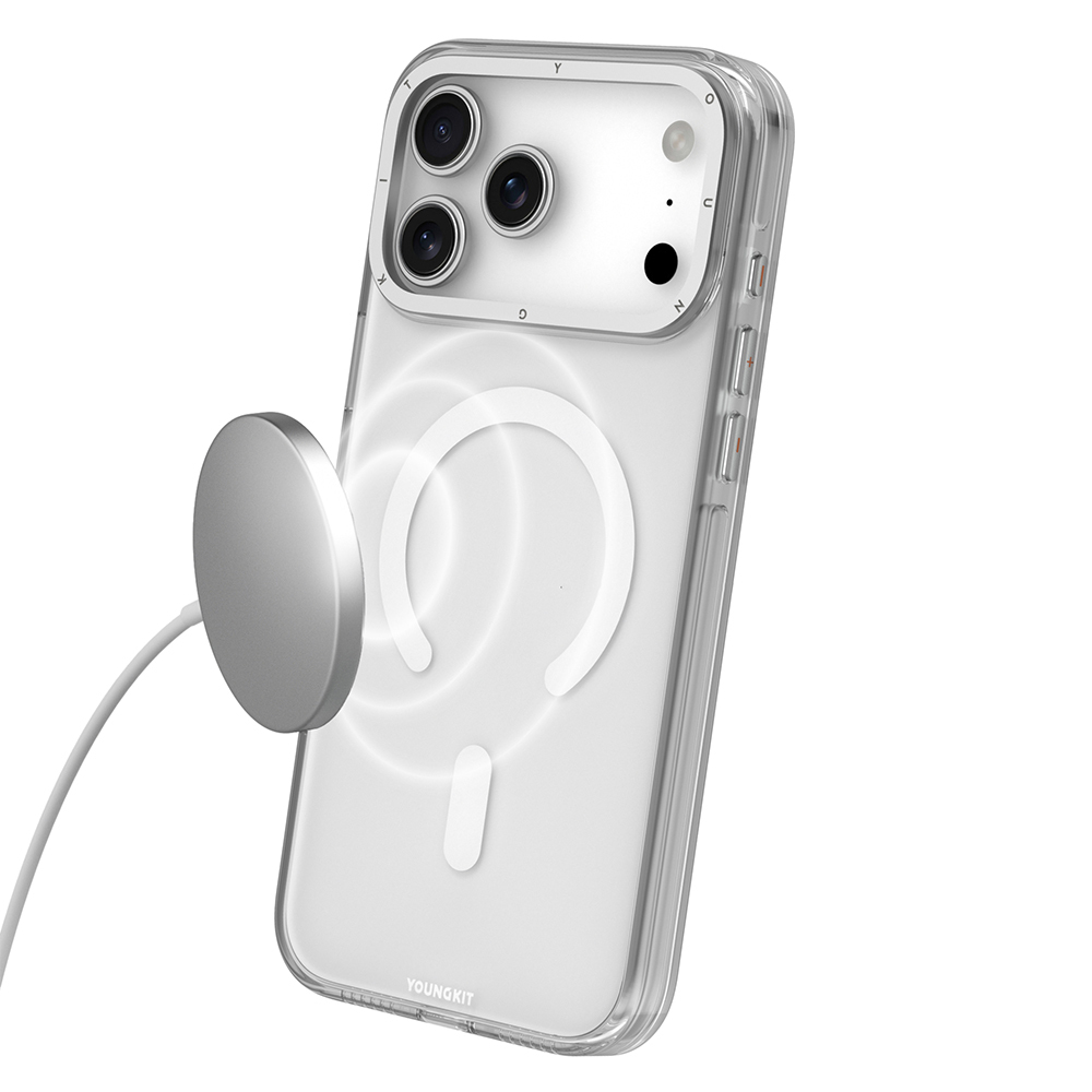 Apple iPhone 17 Pro Max Kılıf M-safe Şarj Özellikli Şeffaf Youngkit Crystal Shield Serisi Kapak - 10
