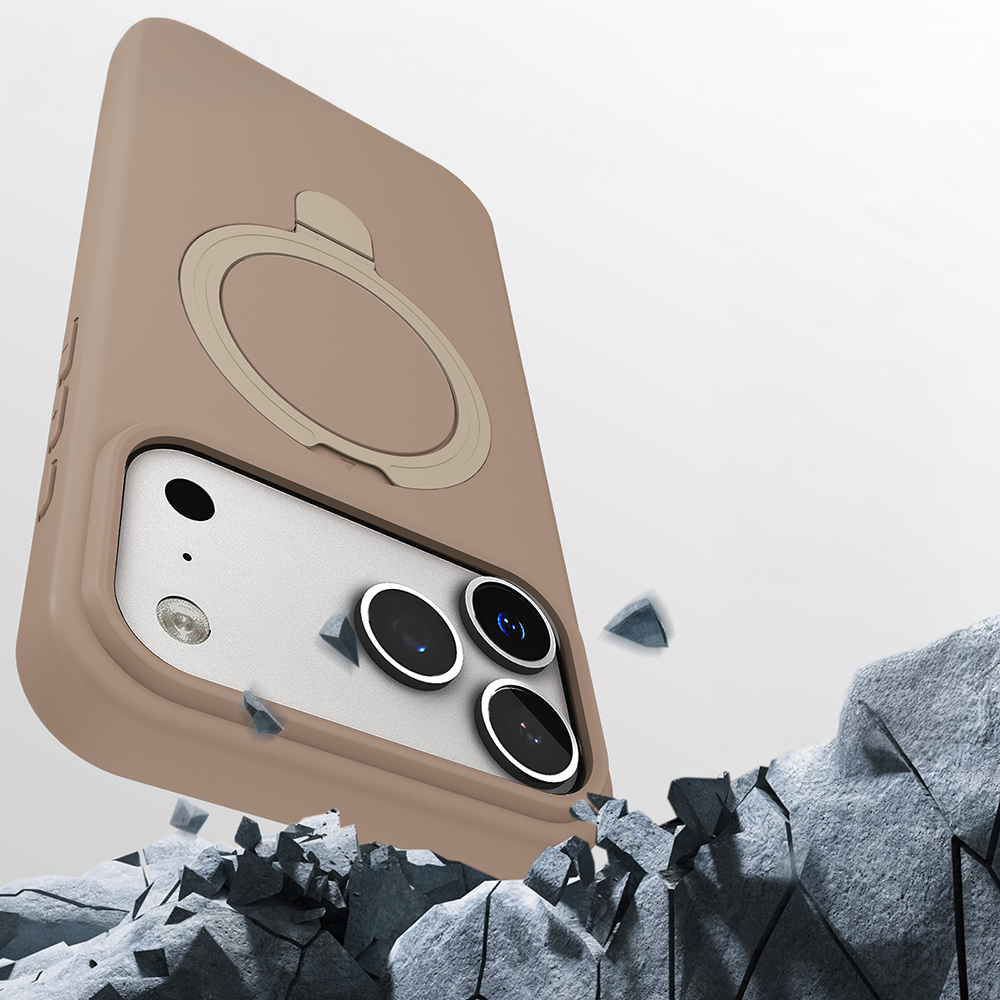 Apple iPhone 17 Pro Max Kılıf M-safe Şarj Özellikli Standlı Zore Samara Kapak - 10