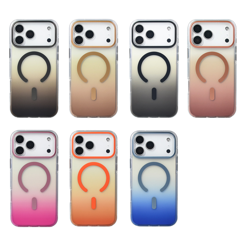 Apple iPhone 17 Pro Max Kılıf M-safe Şarj Özellikli Transparan Renk Geçişli Zore Toros Kapak - 29