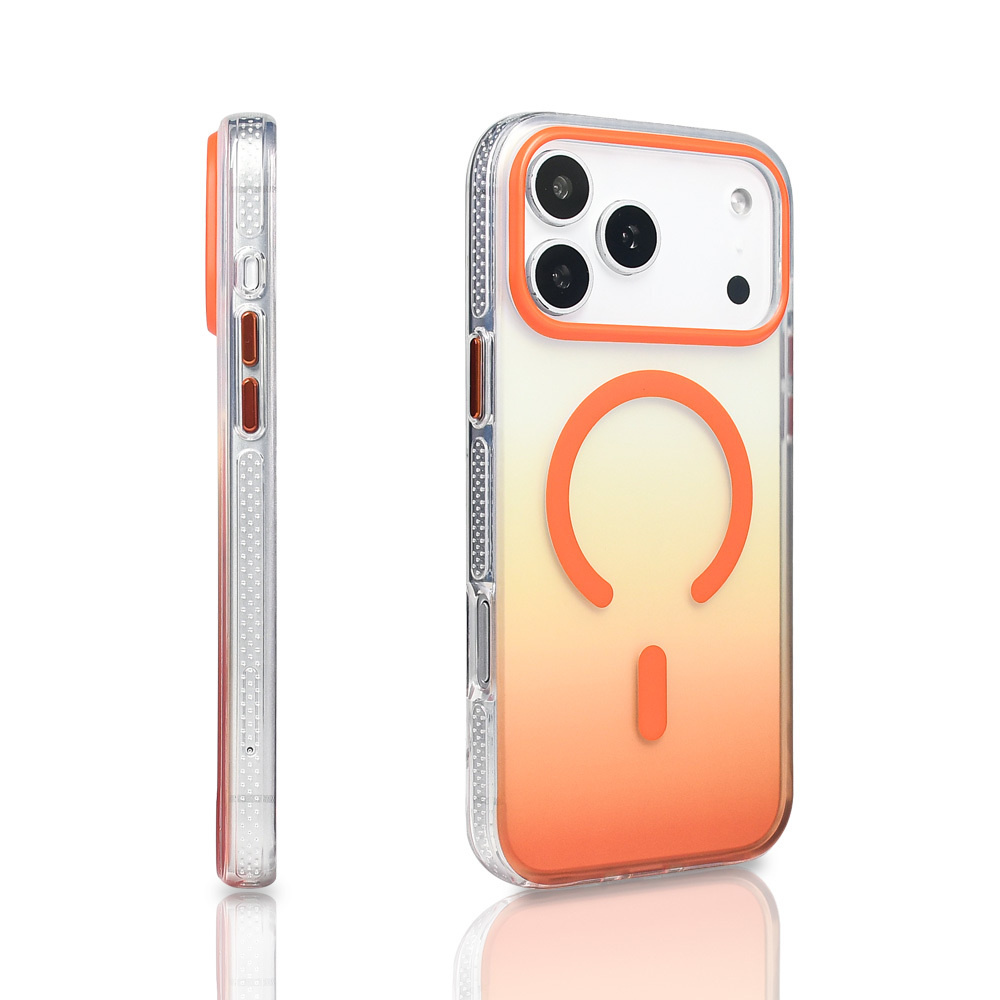 Apple iPhone 17 Pro Max Kılıf M-safe Şarj Özellikli Transparan Renk Geçişli Zore Toros Kapak - 6