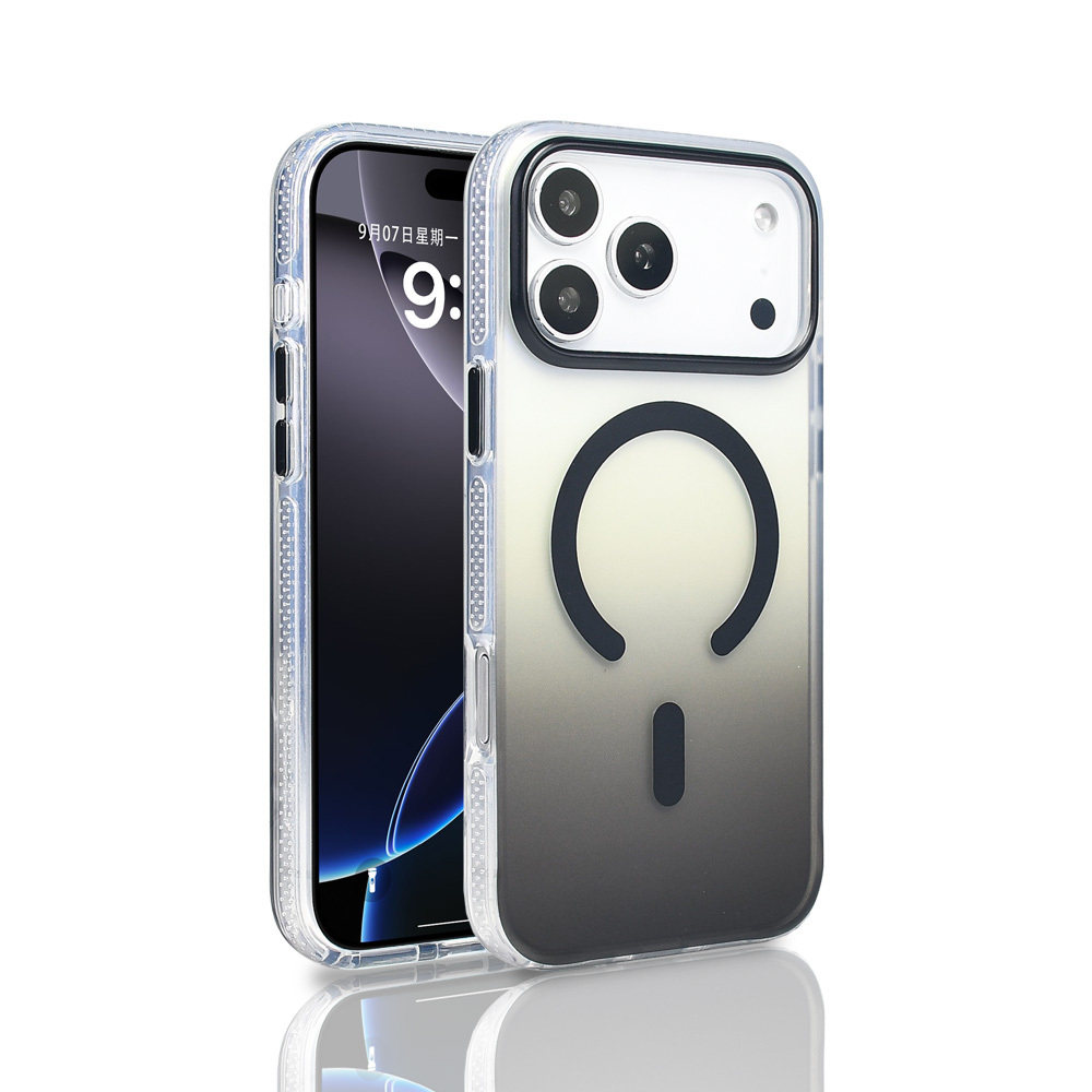 Apple iPhone 17 Pro Max Kılıf M-safe Şarj Özellikli Transparan Renk Geçişli Zore Toros Kapak - 8
