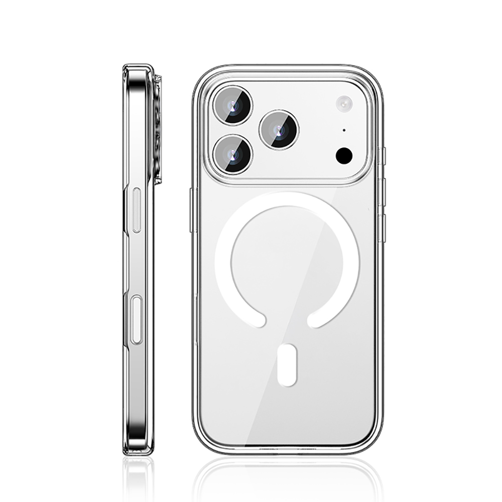 Apple iPhone 17 Pro Max Kılıf M-safe Şarj Özellikli Transparan Sert PC Wlons Pita Kapak - 2