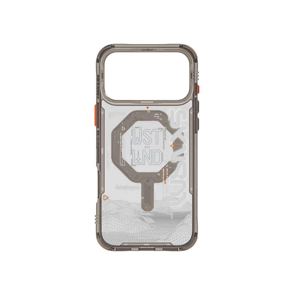 Apple iPhone 17 Pro Max Kılıf M-safe Şarj Özellikli Yazı Desenli Airbag Tasarımlı Skinarma Sonix Kapak - 8