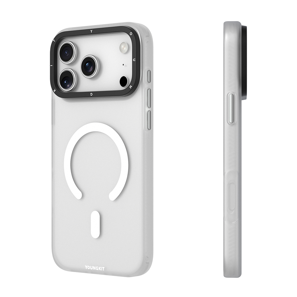 Apple iPhone 17 Pro Max Kılıf M-safe Şarj Özellikli Youngkit Hidden Sand Serisi Kapak - 7