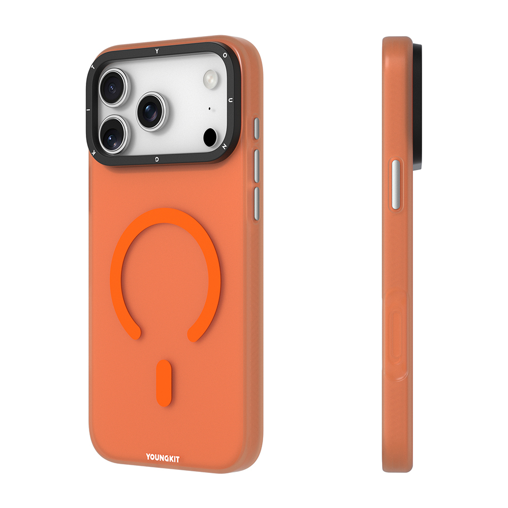 Apple iPhone 17 Pro Max Kılıf M-safe Şarj Özellikli Youngkit Hidden Sand Serisi Kapak - 12