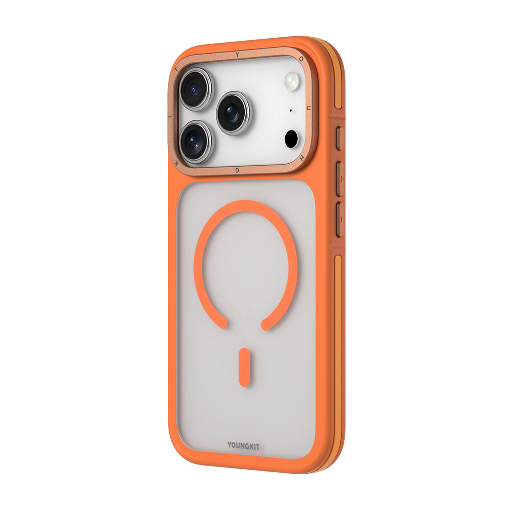 Apple iPhone 17 Pro Max Kılıf M-safe Şarj Özellikli Youngkit Rock Sand Serisi Kapak - 7