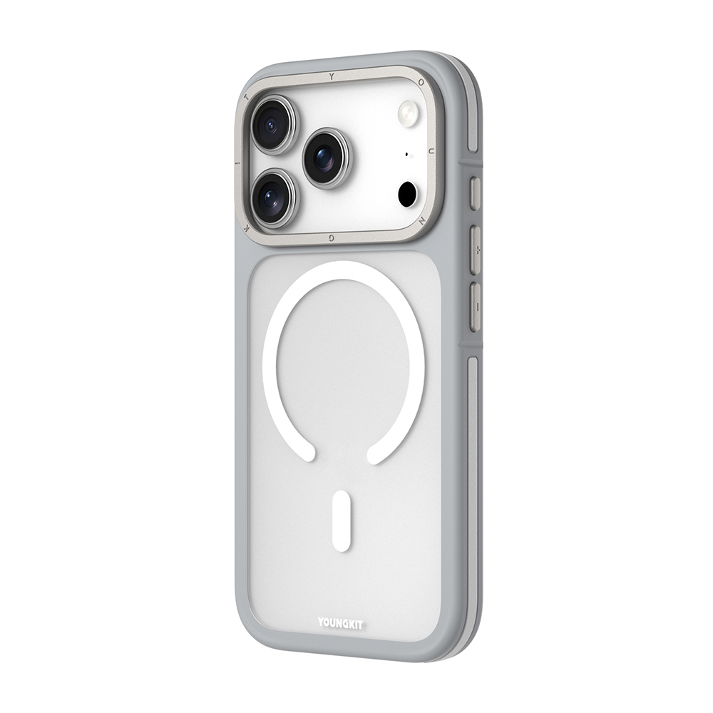 Apple iPhone 17 Pro Max Kılıf M-safe Şarj Özellikli Youngkit Rock Sand Serisi Kapak - 17