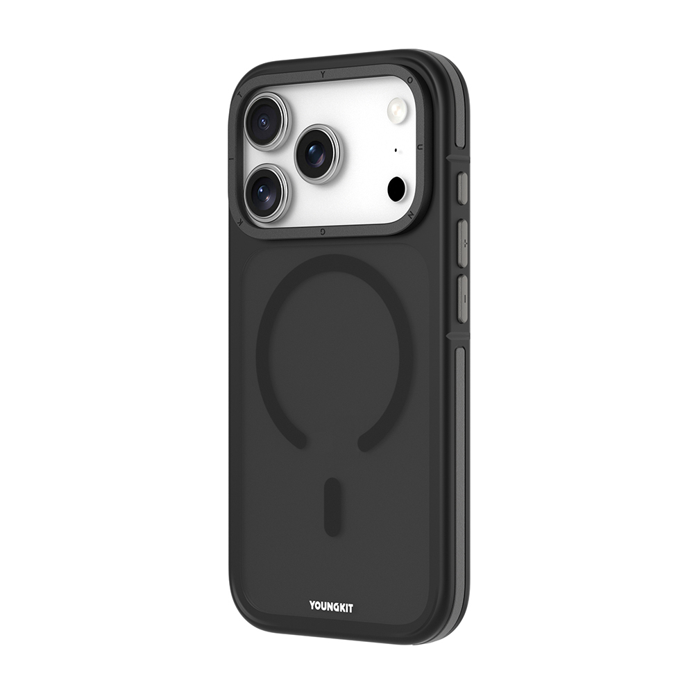 Apple iPhone 17 Pro Max Kılıf M-safe Şarj Özellikli Youngkit Rock Sand Serisi Kapak - 8