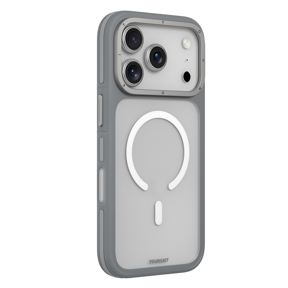 Apple iPhone 17 Pro Max Kılıf M-safe Şarj Özellikli Youngkit Rock Sand Serisi Kapak - 1
