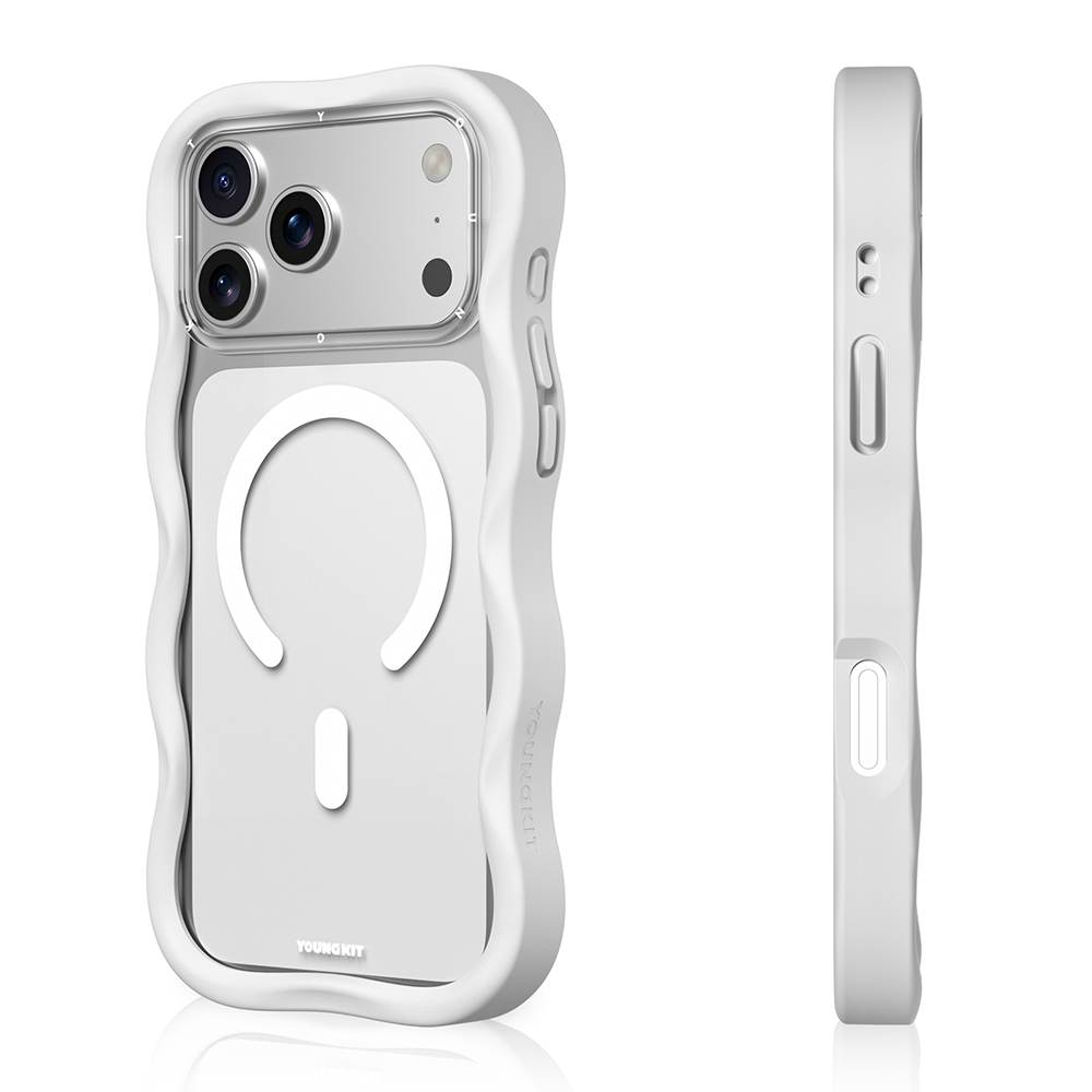 Apple iPhone 17 Pro Max Kılıf M-safe Şarj Özellikli Youngkit Wave Clear Serisi Kapak - 11