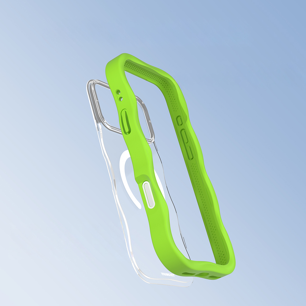 Apple iPhone 17 Pro Max Kılıf M-safe Şarj Özellikli Youngkit Wave Clear Serisi Kapak - 17