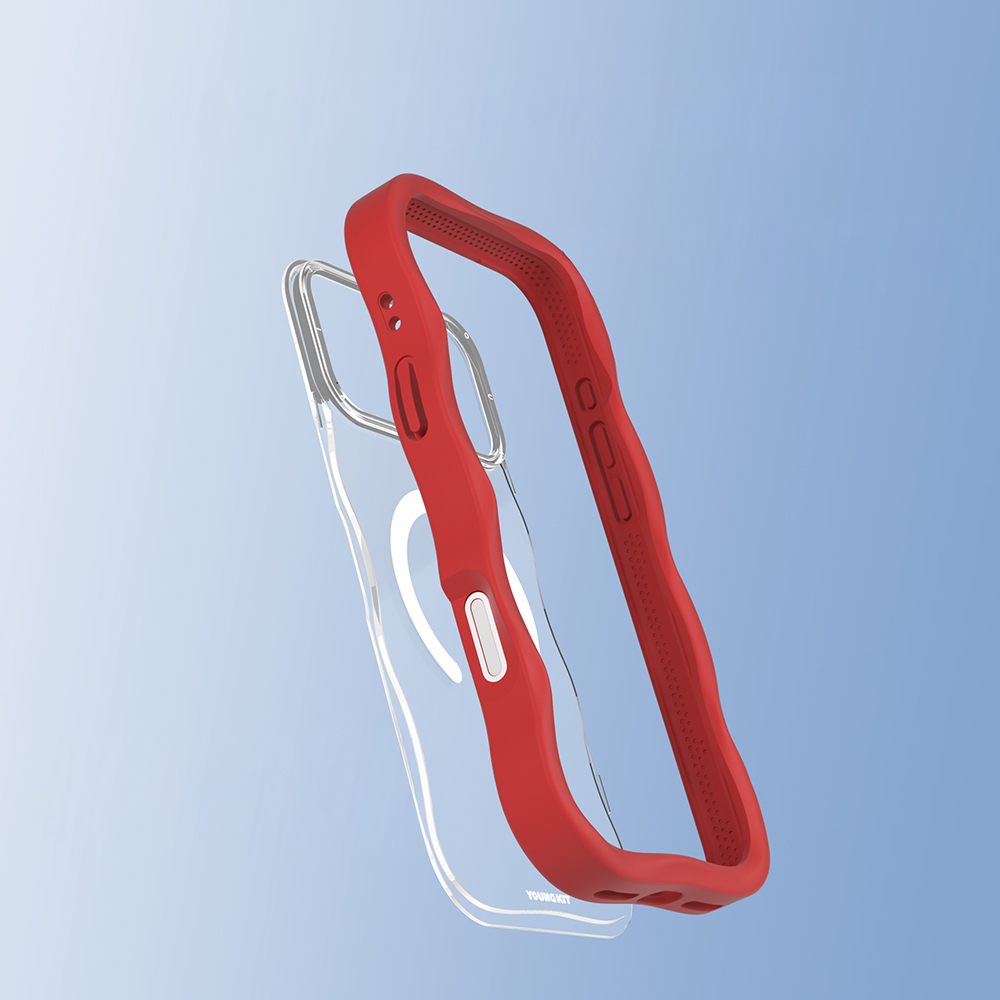 Apple iPhone 17 Pro Max Kılıf M-safe Şarj Özellikli Youngkit Wave Clear Serisi Kapak - 19