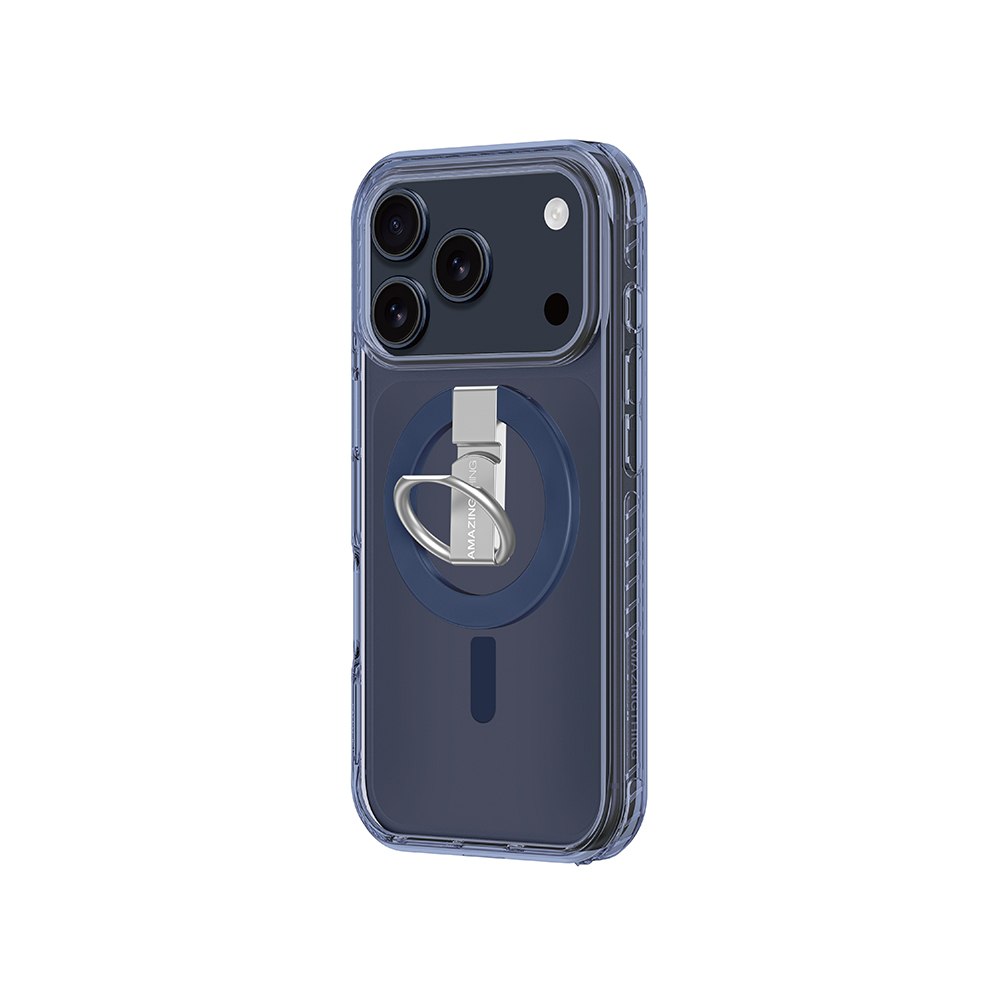 Apple iPhone 17 Pro Max Kılıf M-safe Şarj Özellikli Yüzük Standlı Amazingthing Titan Pro Serisi Kapak - 9