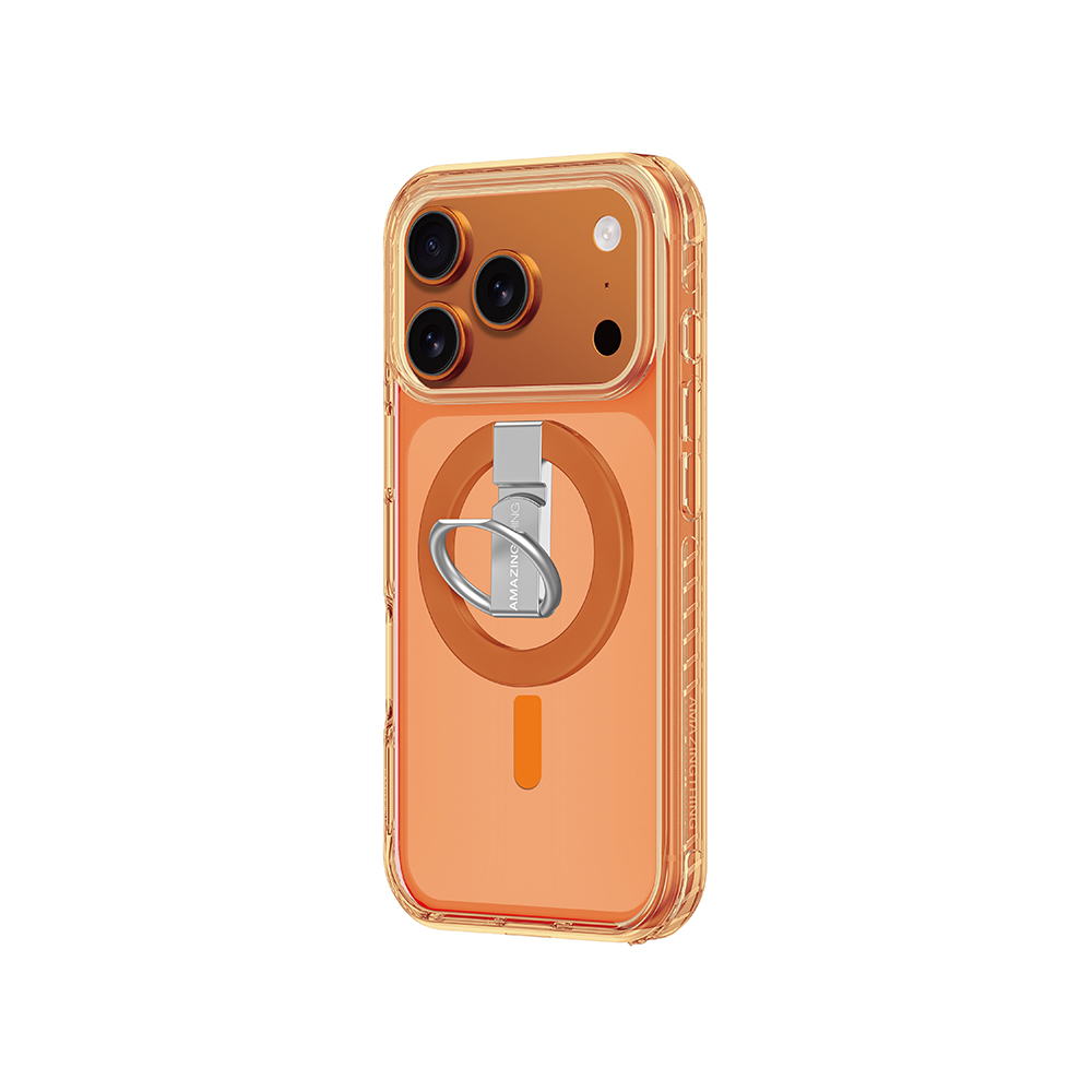 Apple iPhone 17 Pro Max Kılıf M-safe Şarj Özellikli Yüzük Standlı Amazingthing Titan Pro Serisi Kapak - 14