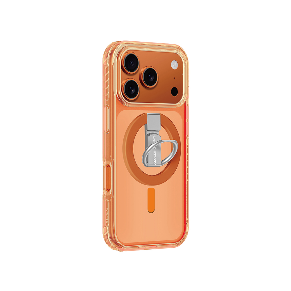 Apple iPhone 17 Pro Max Kılıf M-safe Şarj Özellikli Yüzük Standlı Amazingthing Titan Pro Serisi Kapak - 21