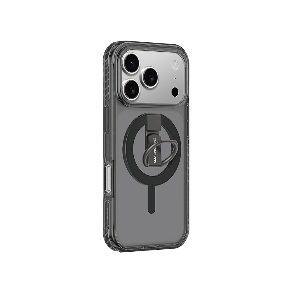 Apple iPhone 17 Pro Max Kılıf M-safe Şarj Özellikli Yüzük Standlı Amazingthing Titan Pro Serisi Kapak - 8
