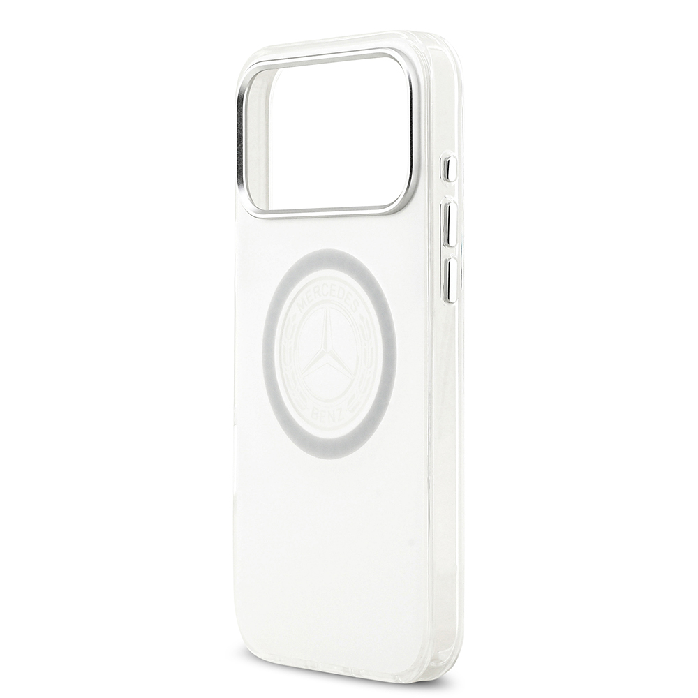 Apple iPhone 17 Pro Max Kılıf Mercedes Benz Orjinal Lisanslı M-safe Şarj Özellikli Buzlu PC Nostaljik Yıldız Dizayn Kapak - 7