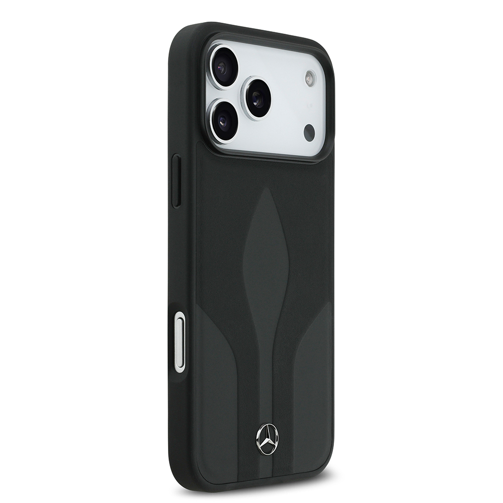 Apple iPhone 17 Pro Max Kılıf Mercedes Benz Orjinal Lisanslı M-safe Şarj Özellikli Dokulu Desenli Deri Kapak - 5