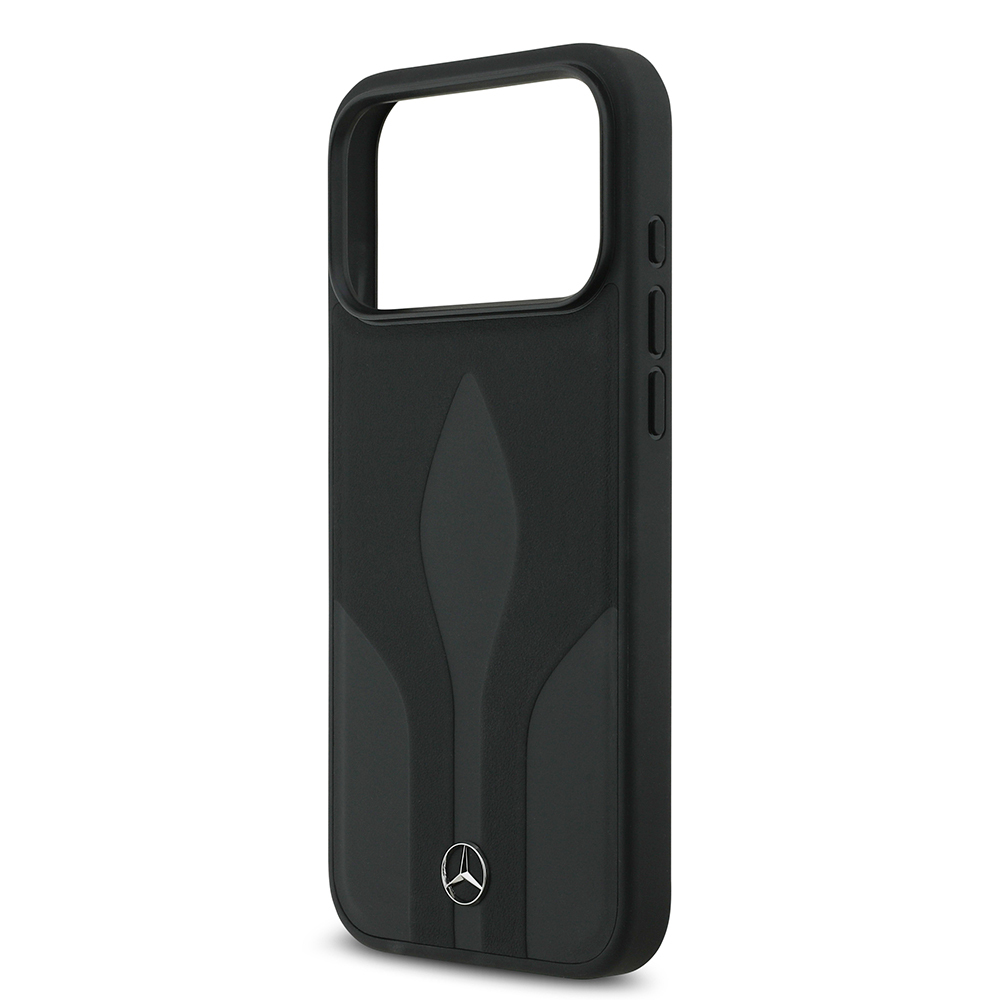 Apple iPhone 17 Pro Max Kılıf Mercedes Benz Orjinal Lisanslı M-safe Şarj Özellikli Dokulu Desenli Deri Kapak - 7