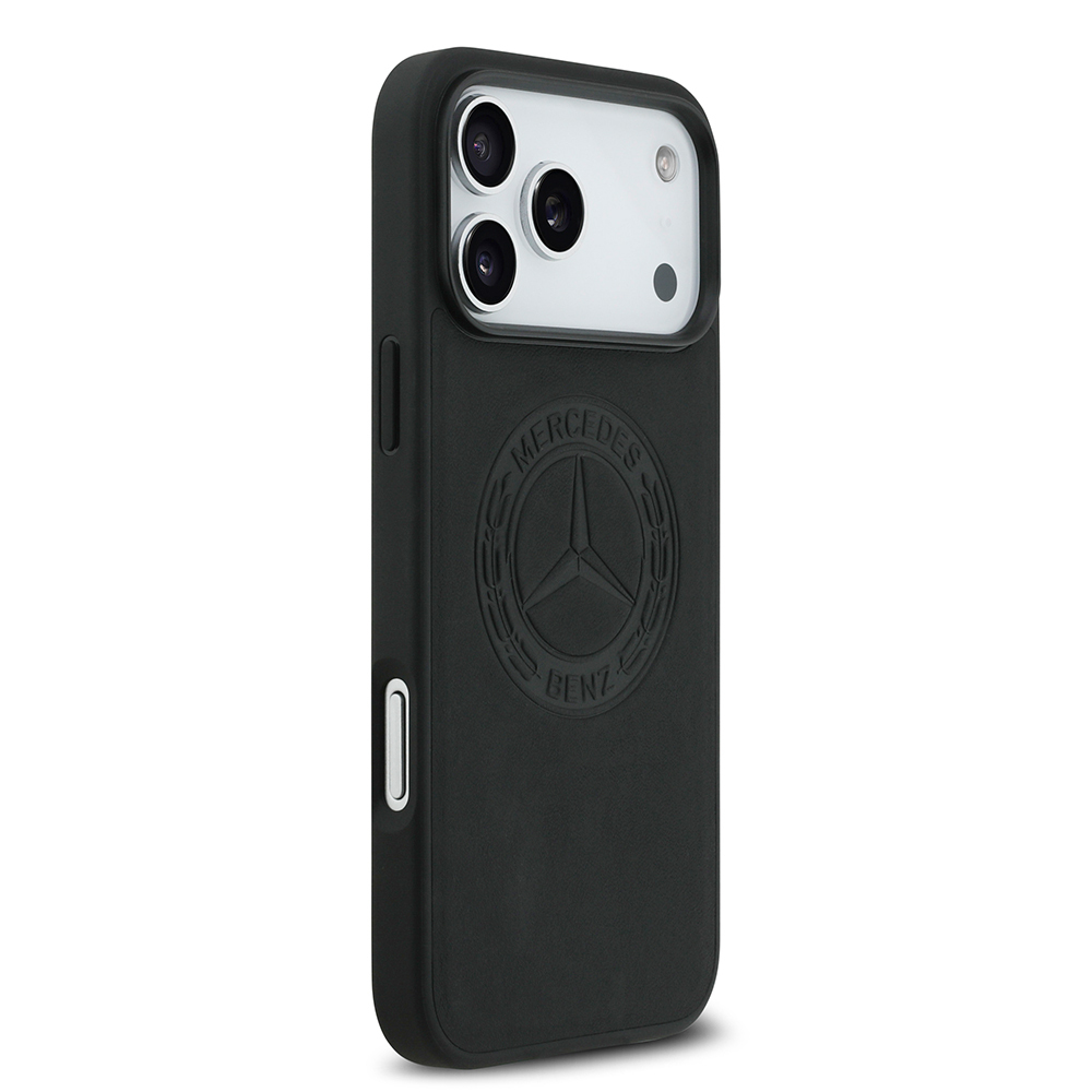 Apple iPhone 17 Pro Max Kılıf Mercedes Benz Orjinal Lisanslı M-safe Şarj Özellikli Hakiki Deri Nostaljik Yıldız Dizayn Kapak - 5
