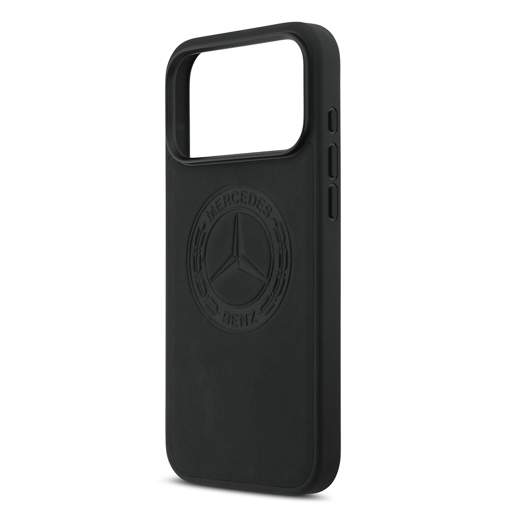 Apple iPhone 17 Pro Max Kılıf Mercedes Benz Orjinal Lisanslı M-safe Şarj Özellikli Hakiki Deri Nostaljik Yıldız Dizayn Kapak - 7