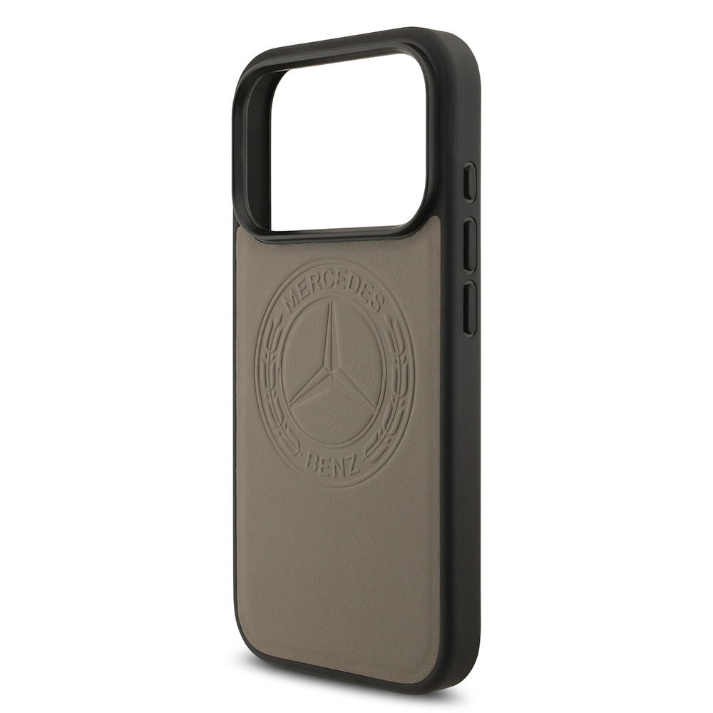 Apple iPhone 17 Pro Max Kılıf Mercedes Benz Orjinal Lisanslı M-safe Şarj Özellikli Hakiki Deri Nostaljik Yıldız Dizayn Kapak - 15