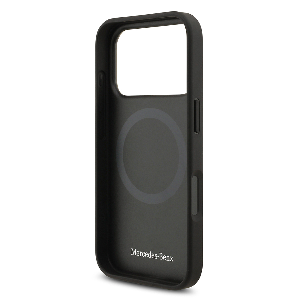 Apple iPhone 17 Pro Max Kılıf Mercedes Benz Orjinal Lisanslı M-safe Şarj Özellikli Hakiki Deri Nostaljik Yıldız Dizayn Kapak - 16