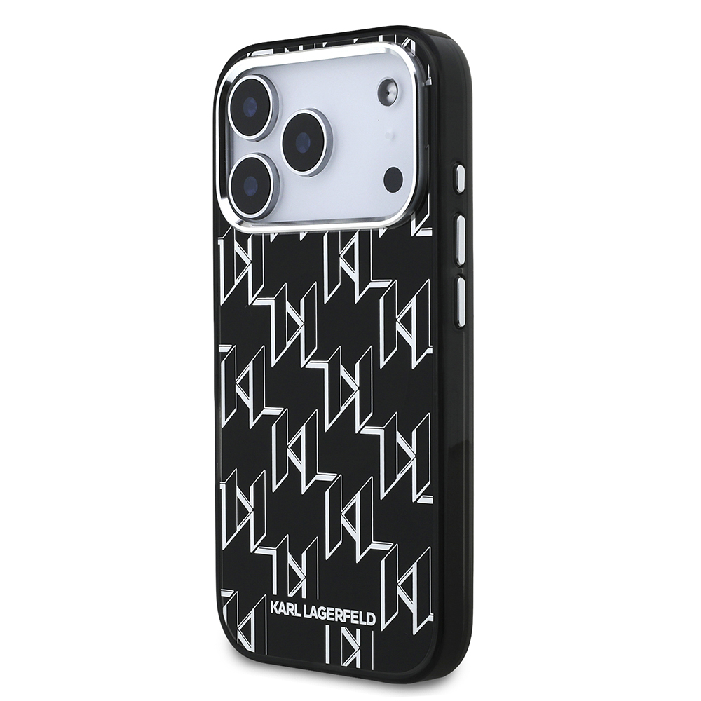 Apple iPhone 17 Pro Max Kılıf Orjinal Lisanslı M-safe Şarj Özellikli Karl Lagerfeld IML Baskılı Monogram Dizayn Kapak - 3
