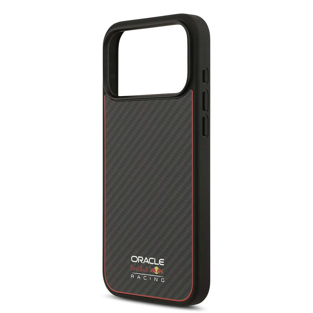 Apple iPhone 17 Pro Max Kılıf Redbull Orjinal Lisanslı M-safe Şarj Özellikli Karbon Fiber Parlayan Logolu Kevlar Kapak - 7