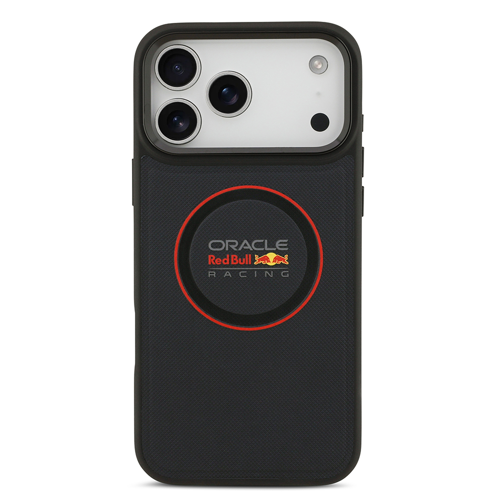 Apple iPhone 17 Pro Max Kılıf Redbull Orjinal Lisanslı M-safe Şarj Özellikli Kırmızı Halka ve Logo Kabartmalı PU Deri Kapak - 5