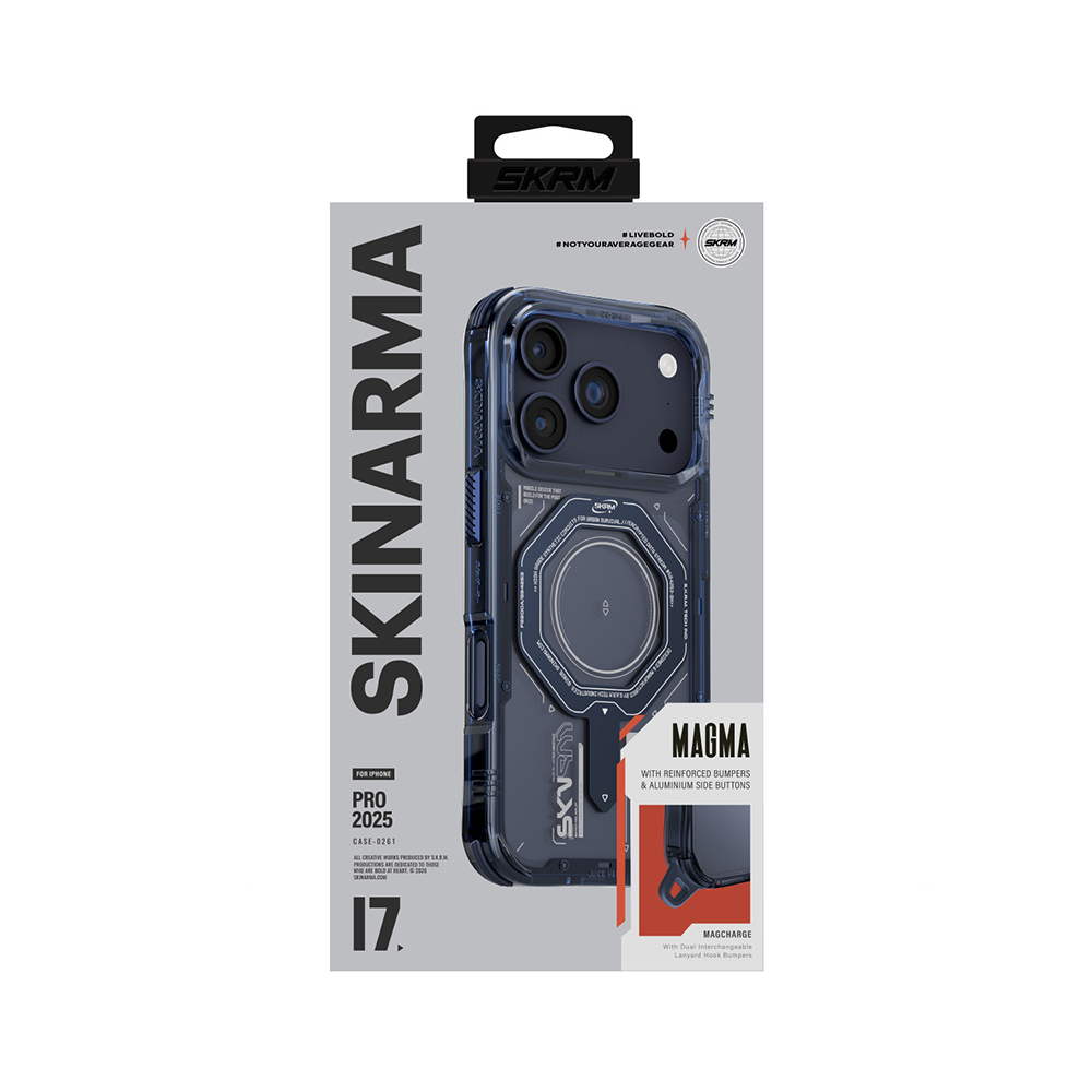 Apple iPhone 17 Pro Max Kılıf SkinArma M-safe Şarj Özellikli Airbag Tasarımlı Magma Kapak - 10