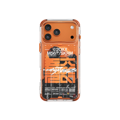 Apple iPhone 17 Pro Max Kılıf Skinarma M-Safe Şarj Özellikli IML Baskılı X M56 Kapak Turuncu