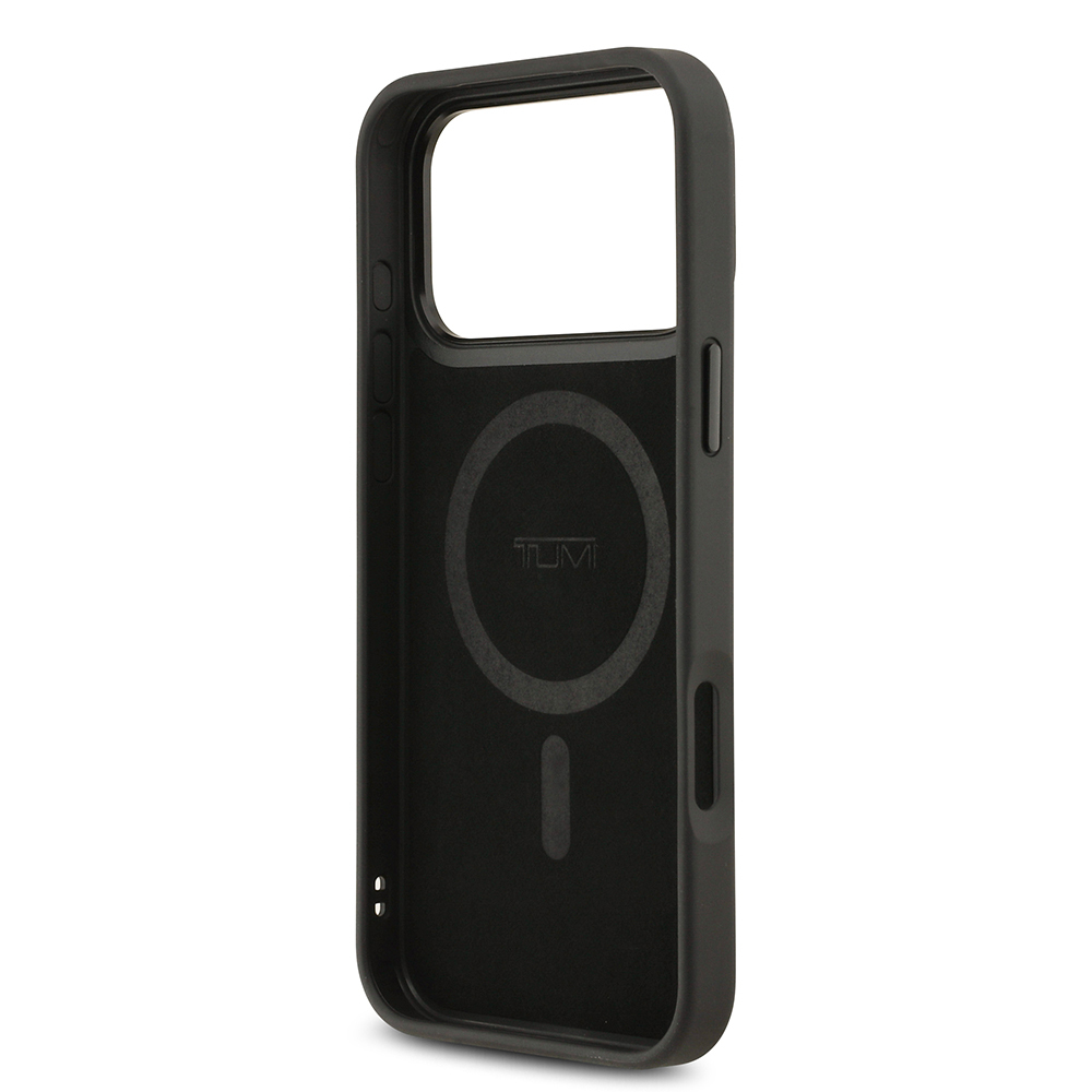 Apple iPhone 17 Pro Max Kılıf TUMI M-safe Şarj Özellikli Deri Noktalı Dizayn Kapak - 8