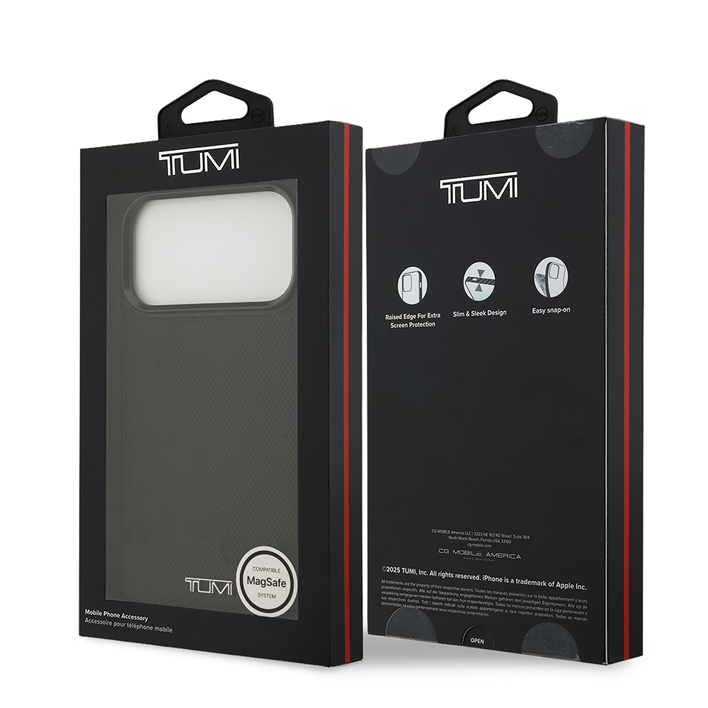Apple iPhone 17 Pro Max Kılıf TUMI M-safe Şarj Özellikli Deri Noktalı Dizayn Kapak - 9