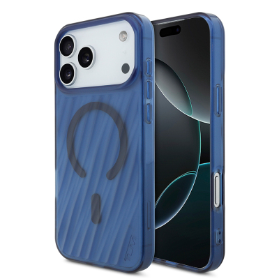 Apple iPhone 17 Pro Max Kılıf TUMI Orjinal Lisanslı M-safe Şarj Özellikli Transparan Kapak Mavi