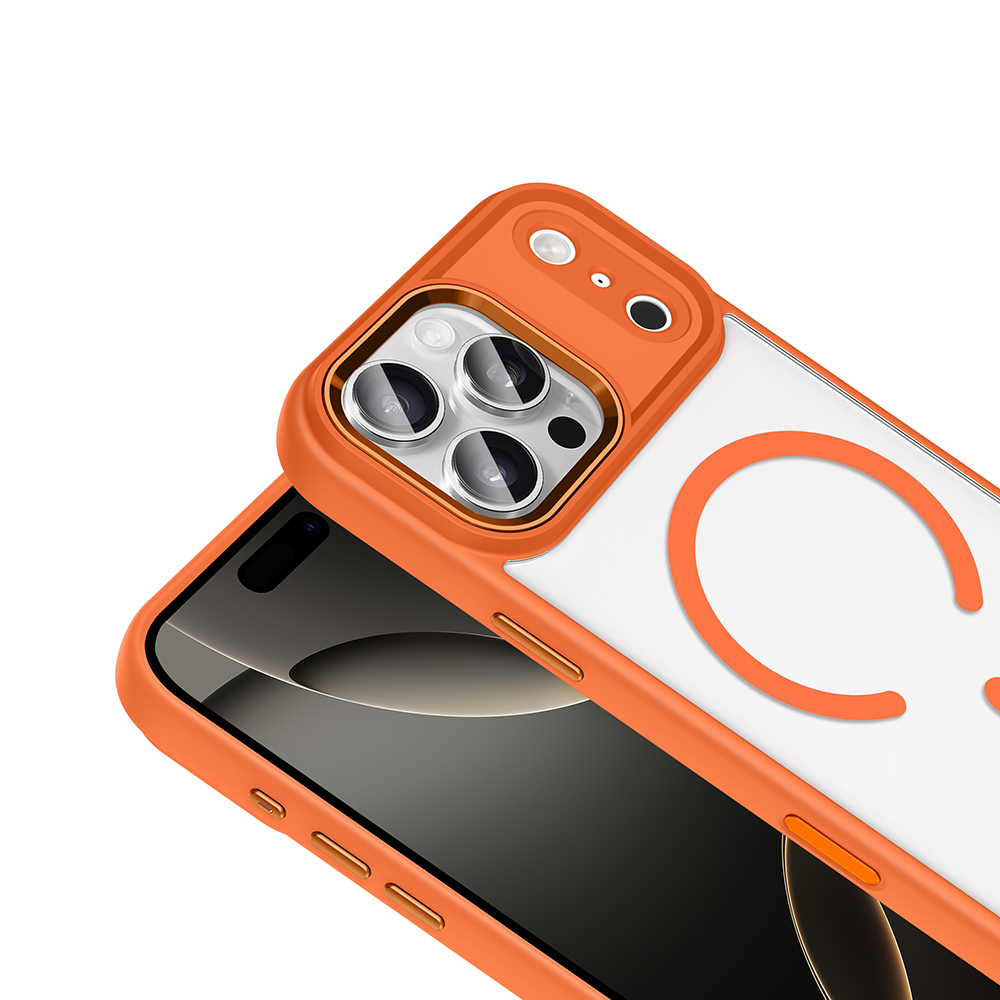 Apple iPhone 17 Pro Max Kılıf Wireless Şarj Özellikli Zore Krom M-safe Silikon Kapak - 9