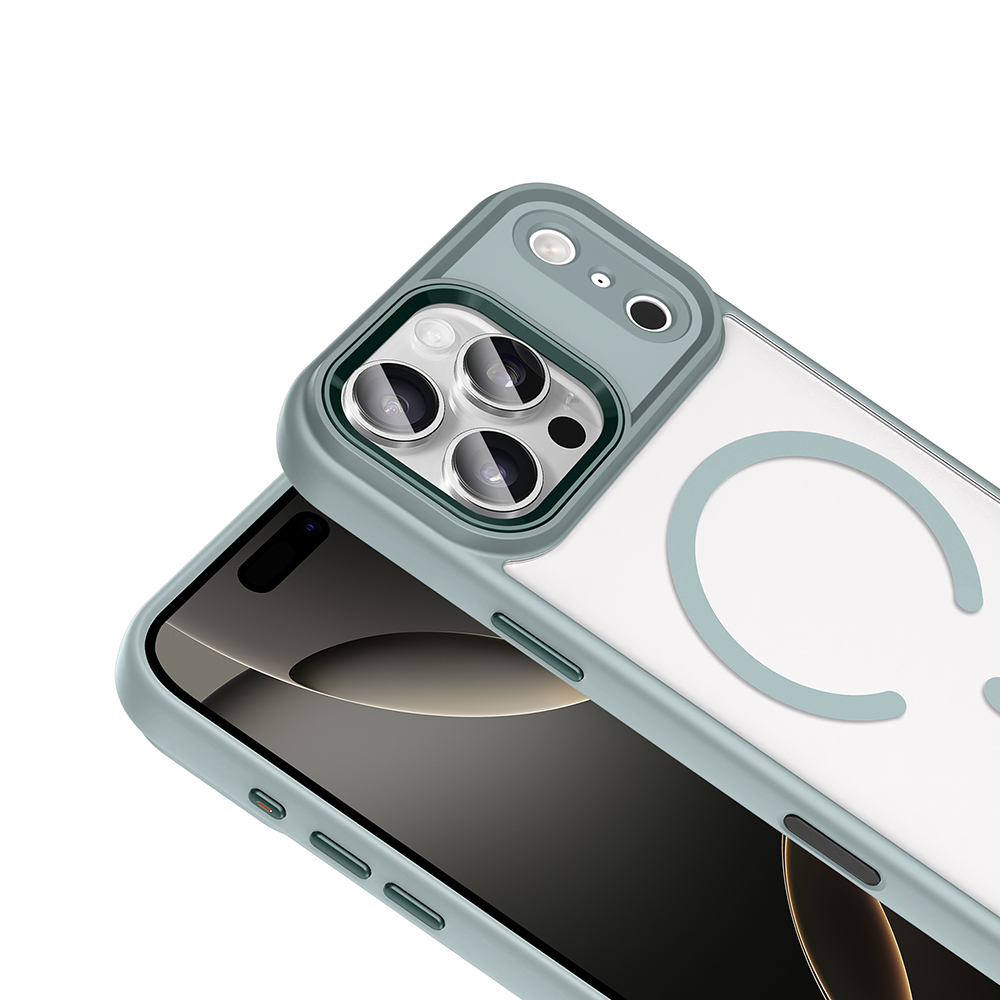 Apple iPhone 17 Pro Max Kılıf Wireless Şarj Özellikli Zore Krom M-safe Silikon Kapak - 15