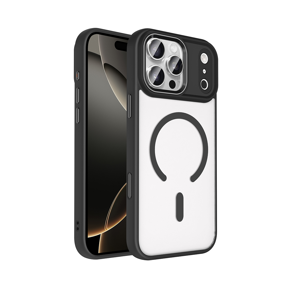 Apple iPhone 17 Pro Max Kılıf Wireless Şarj Özellikli Zore Krom M-safe Silikon Kapak - 4