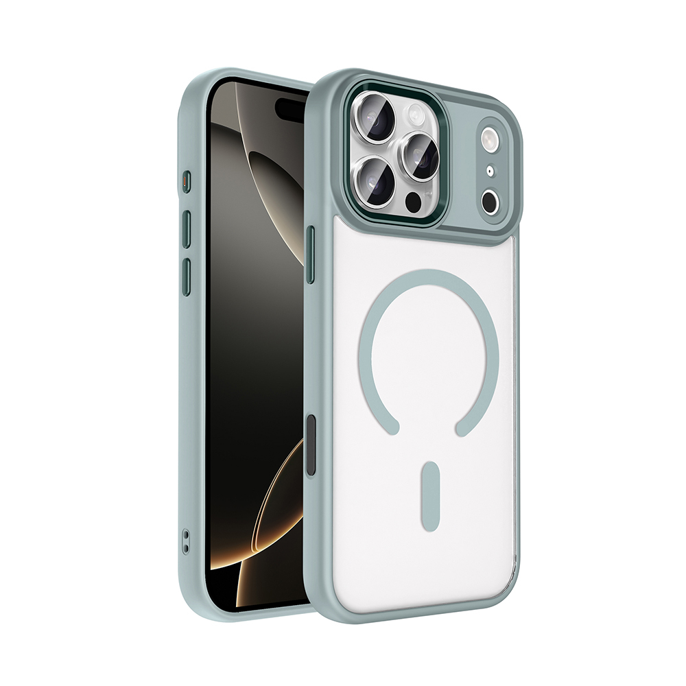 Apple iPhone 17 Pro Max Kılıf Wireless Şarj Özellikli Zore Krom M-safe Silikon Kapak - 6